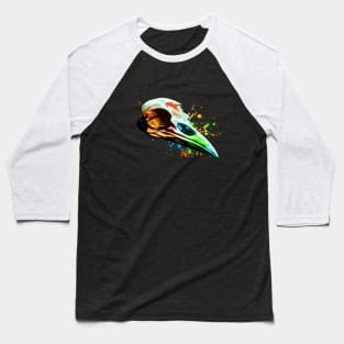 Raven colorful skull design Baseball T-Shirt